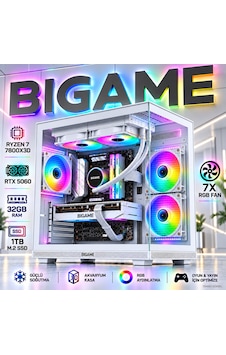 Elite V4 Ryzen 7 7800x3d Rtx 5060 32gb Ram 1tb M2 Ssd White Gaming Sistem Elite V4 Ryzen 7 7800x3d Rtx 5060 32gb Ram 1tb M2 Ssd White Gaming Sistem