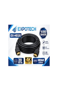 Expotech Ex-hd20 20 Metre 4k Hdmı Kablo Görüntü Ve Ses Aktarım Kablosu Expotech Ex-hd20 20 Metre 4k Hdmı Kablo Görüntü Ve Ses Aktarım Kablosu