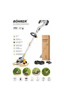 Böhrer Ba011346 Çift Akülü 36v 4 Amper Dijital Göstergeli Kömürsüz Profesyonel Çim Biçme Makinesi Böhrer Ba011346 Çift Akülü 36v 4 Amper Dijital Göstergeli Kömürsüz Profesyonel Çim Biçme Makinesi