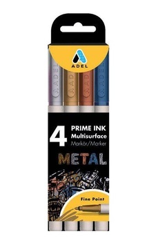 Adel Marker Kalem 4 lü Metal Renk - Adel Adel Marker Kalem 4 lü Metal Renk - Adel