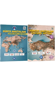 Coğrafyanın Kodları Dünya Haritaları Çalışma Defteri Soru Bankası ve Türkiye Çalışma Defteri Seti