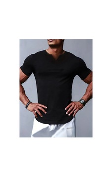 Butik İstanbul Erkek Kısa Kollu V Yaka Süprem T-shirt Siyah Butik İstanbul Erkek Kısa Kollu V Yaka Süprem T-shirt Siyah
