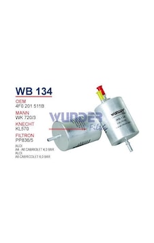 WUNDER WB134 Mazot Filtresi Audi A4-A6 Cabriolet 4,0 Bar WUNDER WB134 Mazot Filtresi Audi A4-A6 Cabriolet 4,0 Bar