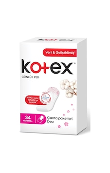 Kotex Normal Günlük Ped 34'lü Kotex Normal Günlük Ped 34'lü
