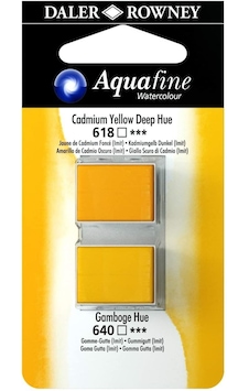 Sulu Boya Tablet 2'Li Cadmium Yellow Deep Hue-Gamboge Hue Sulu Boya Tablet 2'Li Cadmium Yellow Deep Hue-Gamboge Hue