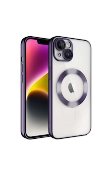 Mopal Apple Uyumlu iPhone  15 Lens Korumalı Magesafe Renkli Silikon Kılıf