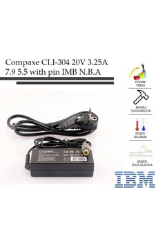 Compaxe Cli-304 Ibm- 20V-3.25A 7.9-5.5-With Pin Notebook Adaptör Compaxe Cli-304 Ibm- 20V-3.25A 7.9-5.5-With Pin Notebook Adaptör