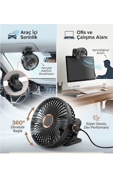 Vantilatör 12v Usb Ve Çakmaklı 6'' Mandallı Vantilatör 12v Usb Ve Çakmaklı 6'' Mandallı