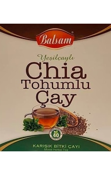 Balsam Yeşilçaylı Chia Tohumlu Karışık Bitki Süzen Poşet Çay 40'lı