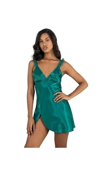 Moon Wear Zümrüt Kısa Saten Gecelik 8237 Zümrüt Moon Wear Zümrüt Kısa Saten Gecelik 8237 Zümrüt