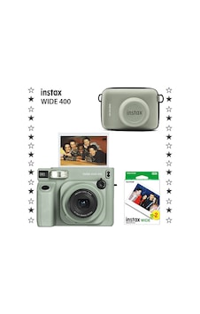 Fujıfılm Instax Wide 400 Fotoğraf Makinesi Ve 20'li Film Ve Eva Kılıf Bundle Set Yeşil