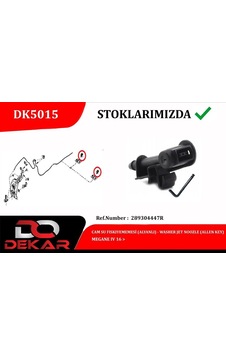 Dekar Dk5015 Cam Su Fiskiye Memesi Alyanlı Megane Iv 16 289304447r -