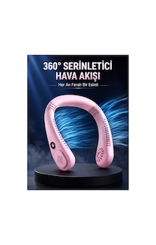Pembe Boyun Fanı Kablosuz Taşınabilir Sessiz Çalışan Kişisel Serinici Fan Pembe Boyun Fanı Kablosuz Taşınabilir Sessiz Çalışan Kişisel Serinici Fan