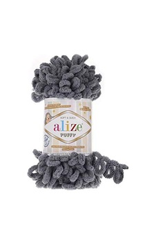 Alize Puffy El Örgü İpi, Parmak Örgü İpi 5 Adet Koyu Gri 87 Alize Puffy El Örgü İpi, Parmak Örgü İpi 5 Adet Koyu Gri 87