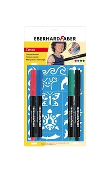 Faber-Castell Eberhard Faber Dövme Kalemi Seti 4 Renk Tattoo Mark Faber-Castell Eberhard Faber Dövme Kalemi Seti 4 Renk Tattoo Mark