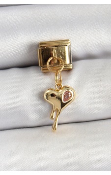 316l Çelik Sallantılı Zirkon Taşlı Eriyen Model Gold Renk Nomination Charm Standart 316l Çelik Sallantılı Zirkon Taşlı Eriyen Model Gold Renk Nomination Charm Standart
