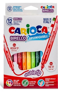Carioca Birello Çift Taraflı Keçeli Kalem 12'li