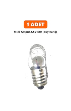 Mini Ampul 2,5v E10 - Fen Deney Lambası, Mini Duy Uyumlu 1 Adet