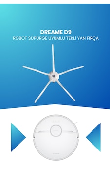 Dreame D9 Robot Süpürge Uyumlu Tekli Yan Fırça Dreame D9 Robot Süpürge Uyumlu Tekli Yan Fırça