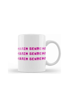 Karim Benzema Ballon D'or The Best Player İn The World 2021 Vintage Retro Rainbow Style Kupa Bardak Porselen Karışık