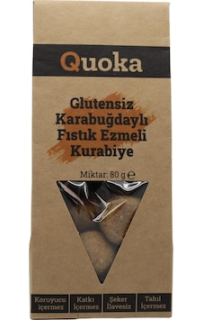 Quoka Glutensiz Rafine Şekersiz Fıstık Ezmeli Kurabiye 80 G Quoka Glutensiz Rafine Şekersiz Fıstık Ezmeli Kurabiye 80 G