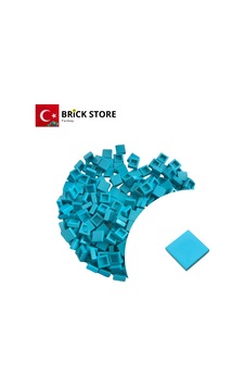 Yedek Parçalar, 100 Adet 1x1 Tile Düz Fayans Parçası, Azur Mavi Rengi Medium Azure 3070 Yedek Parçalar, 100 Adet 1x1 Tile Düz Fayans Parçası, Azur Mavi Rengi Medium Azure 3070