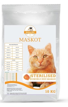Maskot Kısırlaştırılmış Somonlu Yetişkin Kedi Maması 10 KG