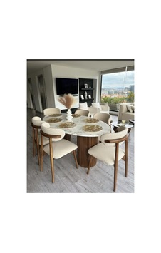 Ezgi Bohem 6 Kişilik Yemek Odası Takımı Çok Renkli - 672315428 Çok Renkli Ezgi Bohem 6 Kişilik Yemek Odası Takımı Çok Renkli - 672315428 Çok Renkli