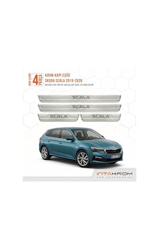 Skoda Scala 2019-2026 Uyumlu Satine Krom Kapı Koruma Eşiği 4 Parç Skoda Scala 2019-2026 Uyumlu Satine Krom Kapı Koruma Eşiği 4 Parç