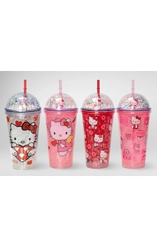Sevimli Hello Kitty Işıklı Pipetli Boncuklu Suluk & Bardak 400 Ml Alk3145 Sevimli Hello Kitty Işıklı Pipetli Boncuklu Suluk & Bardak 400 Ml Alk3145