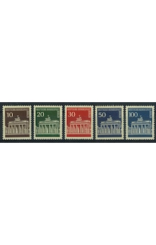 Koleksiyon Pulları, 1967 Yılı Batı Berlin Branderburg Kapısı Konulu 5 Pulluk Posta Serisi,damgasız,tam Seri,n11-58 Koleksiyon Pulları, 1967 Yılı Batı Berlin Branderburg Kapısı Konulu 5 Pulluk Posta Serisi,damgasız,tam Seri,n11-58