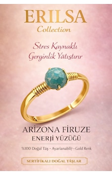 Sertifikalı Stres Ve Sinir Denge Yüzüğü Arizona Firuze Taşı Aya Çok Renkli Sertifikalı Stres Ve Sinir Denge Yüzüğü Arizona Firuze Taşı Aya Çok Renkli
