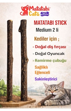 Matatabi Stick Medium Doğal Kedi Çiğneme Çubuğu, Kedi Oyuncağı 2'li Kedi Otu/nanesi Değildir Matatabi Stick Medium Doğal Kedi Çiğneme Çubuğu, Kedi Oyuncağı 2'li Kedi Otu/nanesi Değildir