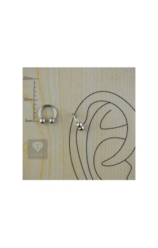Halka Cerrahi Çelik Kıkırdak - Tragus - Dudak - Burun - Septum - Smile Piercing 6 Mm Gümüş