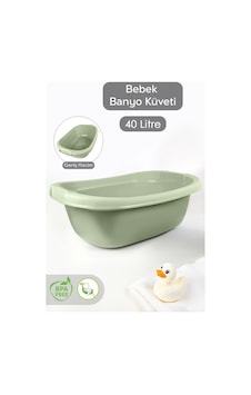 Bebek Banyo Küveti - Yenidoğan Yıkama Küveti 40 Lt - Yeşil