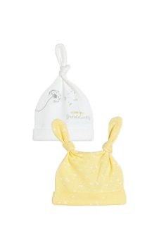 Bibaby Biorganic Fly Dandelions 2'Li Bebek Şapka 72164-Sarı-Ekru