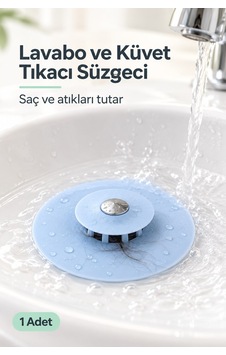Silikon Lavabo Ve Küvet Tıkacı Süzgeç Tıkanıklık Önleyici Saç Tutucu