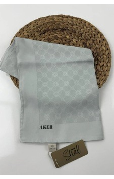 Aker Elegance Monogram Eşarp 1090500 974 Gri Aker Elegance Monogram Eşarp 1090500 974 Gri