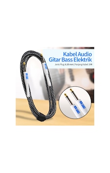 Enstruman Gitar Kablosu 3 Metre Ütü Kablo