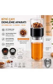 Muzeko 250ml Çift Katlı El Yakmayan Isıyı İçinde Tutan Cam Bardak Detox Bitki Çayı Demleme Ihlamur Demliği Bitki Çayı Demleme Tüm Bitki Çaylar İçin Uygundur Siyah Kapak Siyah - Şeffaf Muzeko 250ml Çift Katlı El Yakmayan Isıyı İçinde Tutan Cam Bardak Detox Bitki Çayı Demleme Ihlamur Demliği Bitki Çayı Demleme Tüm Bitki Çaylar İçin Uygundur Siyah Kapak Siyah - Şeffaf