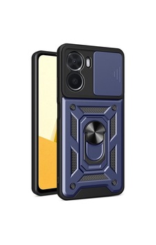Vivo Y16 Kılıf Sert Silikon Tank Aramid Sürgülü Vega Yüzüklü