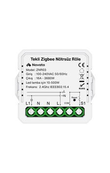 Novato Tuya Mini Zigbee Nötrsüz Tek Çıkışlı Röle Novato Tuya Mini Zigbee Nötrsüz Tek Çıkışlı Röle