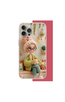 İphone 15 Pro Uyumlu Cafede Oturan Kız Uv Baskılı Silikon Kılıf Renkli İphone 15 Pro Uyumlu Cafede Oturan Kız Uv Baskılı Silikon Kılıf Renkli