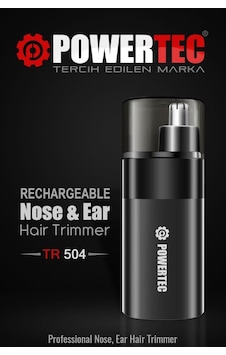 Powertec TR-504 Profesyonel Şarjlı Burun & Kulak Kılı Tıraş Makinesi