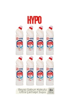 Ultra Çamaşır Suyu Beyaz Sabun 750 Ml X 8 8'li Set