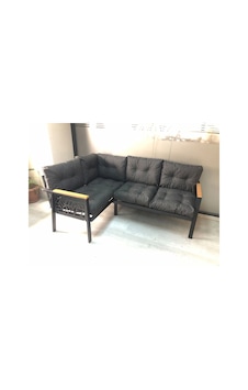 Miami Melisa 2+2 Köşe Yön Değiştirilebilir Koltuk Takımı Balkon-bahçe-kafe-mutfak-takımı Antrasit