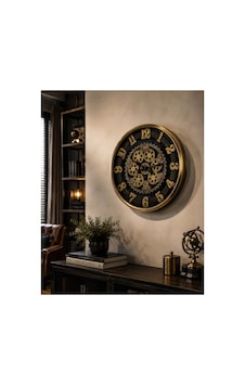 Sleep Nova Gold Steampunk Dekoratif Duvar Saati Altın Sleep Nova Gold Steampunk Dekoratif Duvar Saati Altın