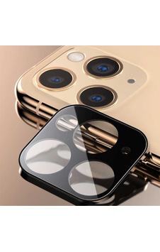 Apple Uyumlu iPhone 11 Pro Max Zore CP-02 Metal Kamera Koruyucu-Siyah Siyah