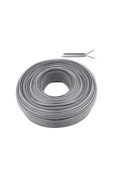 100 M Flat Telefon Hat Kablosu Gri 2 Telli Tek Hat 100 M Flat Telefon Hat Kablosu Gri 2 Telli Tek Hat