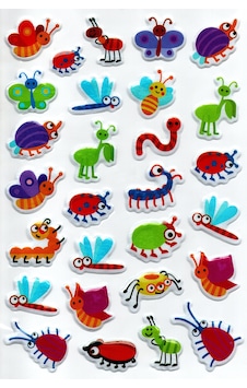 Sticker Kabartmalı A4 Boyutunda Stiker Defter, Planlayıcı Etiket, Lim011 - Böcekler